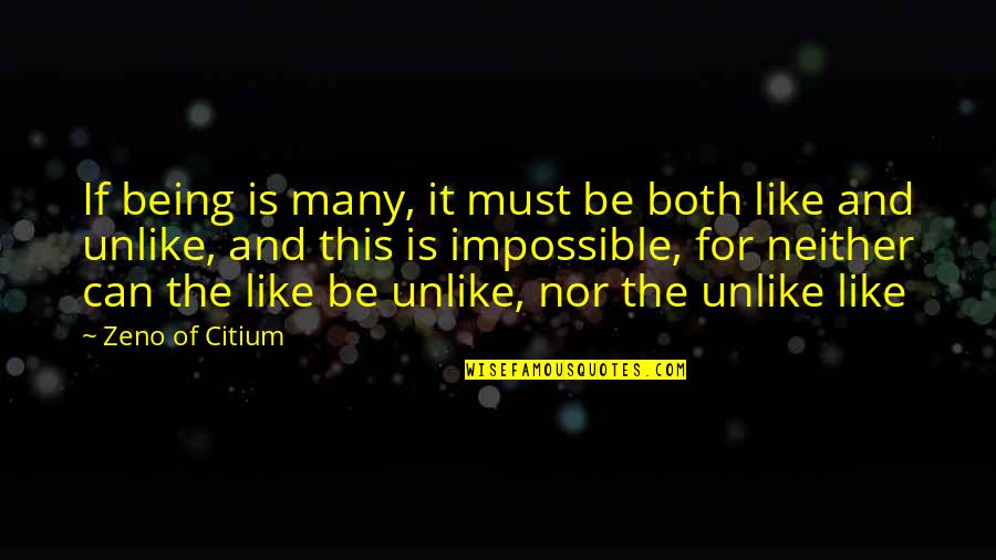 Ferell Dessel Quotes By Zeno Of Citium: If being is many, it must be both