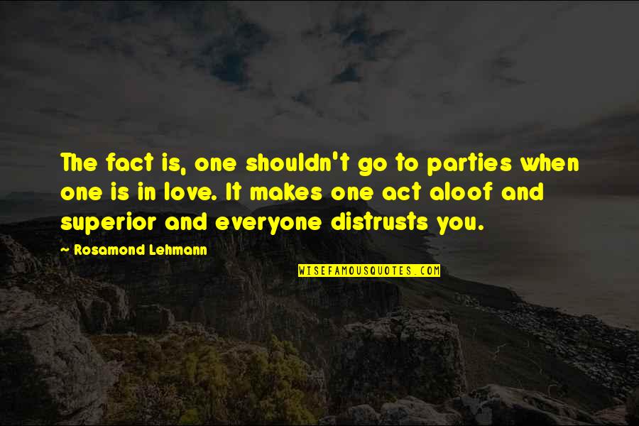 Fergot Quotes By Rosamond Lehmann: The fact is, one shouldn't go to parties