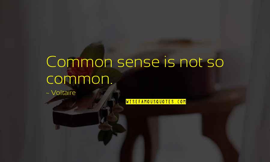 Ferner Jacobsen Quotes By Voltaire: Common sense is not so common.