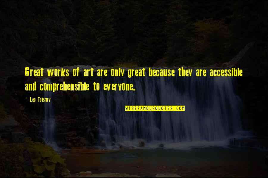 Fernsehserien Quotes By Leo Tolstoy: Great works of art are only great because Fernsehserien Quotes By Leo Tolstoy: Great works of art are only great because