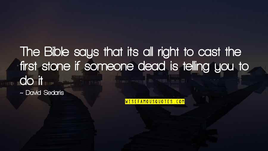 Ferrando Erbaluce Quotes By David Sedaris: The Bible says that it's all right to