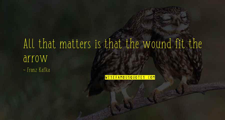 Ferre Laevers Quotes By Franz Kafka: All that matters is that the wound fit Ferre Laevers Quotes By Franz Kafka: All that matters is that the wound fit