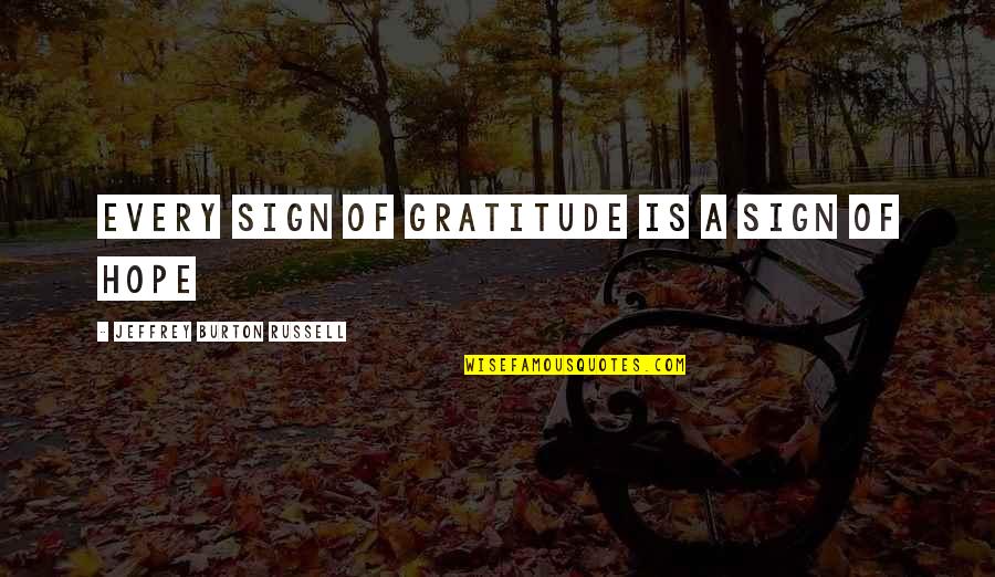 Ferris Eris Quotes By Jeffrey Burton Russell: Every sign of gratitude is a sign of