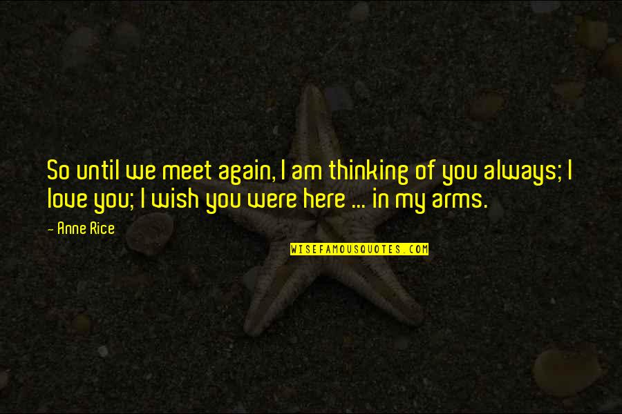Ferruccis Little Silver Quotes By Anne Rice: So until we meet again, I am thinking Ferruccis Little Silver Quotes By Anne Rice: So until we meet again, I am thinking