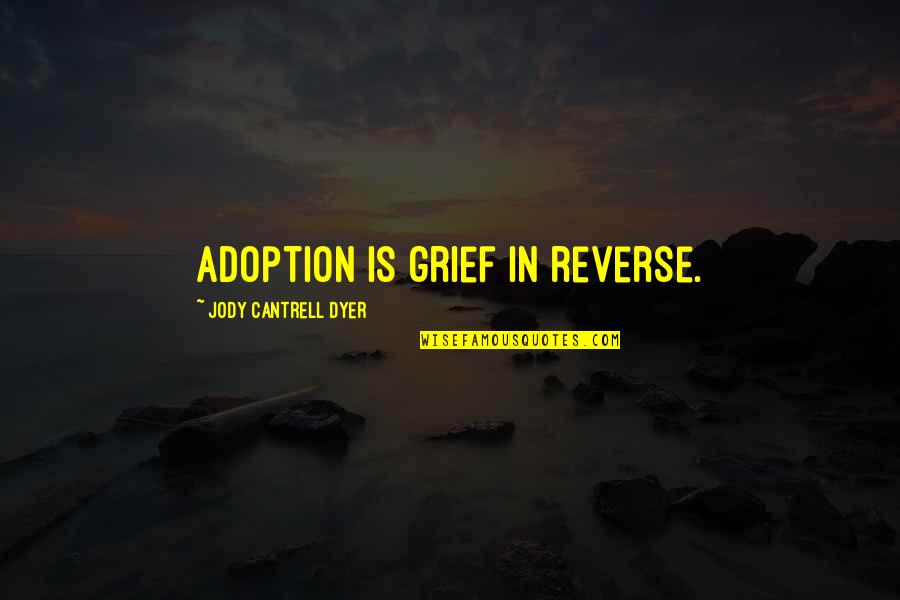 Fertility Quotes By Jody Cantrell Dyer: Adoption is grief in reverse.