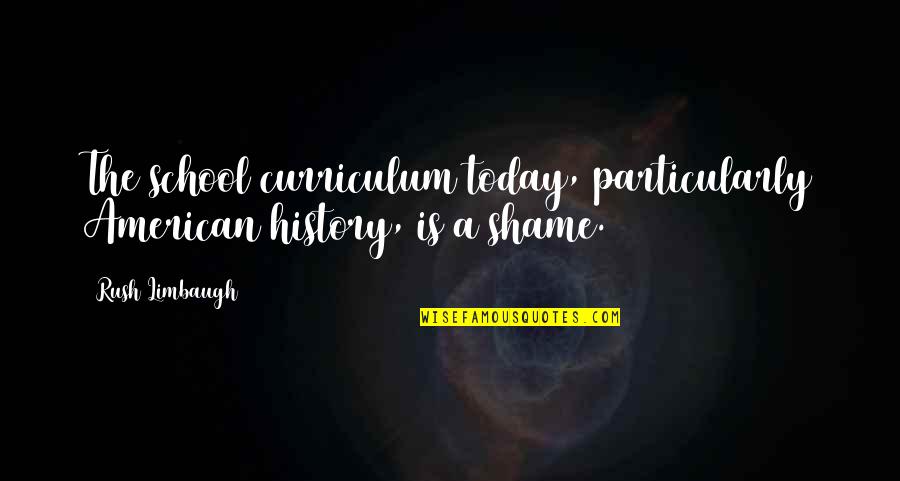 Feste Quotes By Rush Limbaugh: The school curriculum today, particularly American history, is