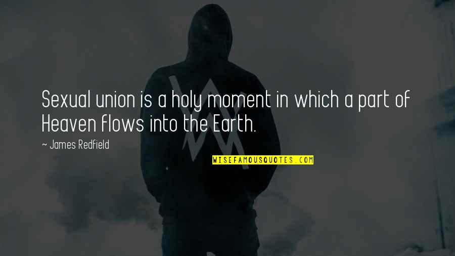 Festivals In India Quotes By James Redfield: Sexual union is a holy moment in which