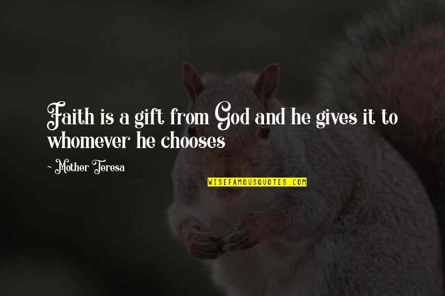 Festive Xmas Quotes By Mother Teresa: Faith is a gift from God and he Festive Xmas Quotes By Mother Teresa: Faith is a gift from God and he