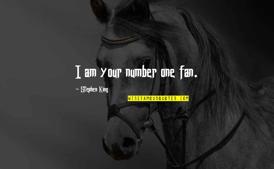 Feuchtigkeitsgel Quotes By Stephen King: I am your number one fan.