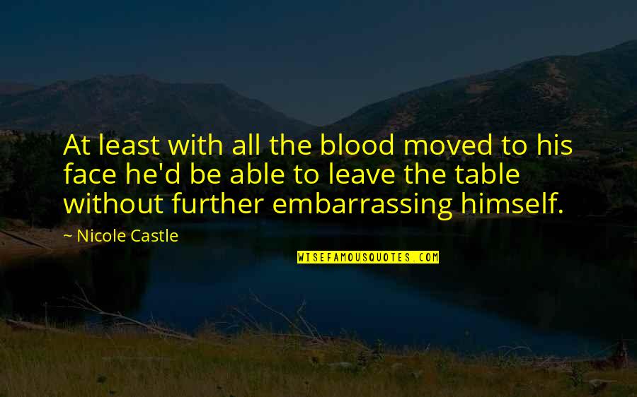 Feux De Lamour Quotes By Nicole Castle: At least with all the blood moved to Feux De Lamour Quotes By Nicole Castle: At least with all the blood moved to