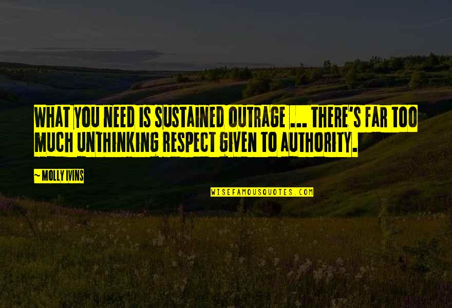 Feuz Skimarke Quotes By Molly Ivins: What you need is sustained outrage ... there's