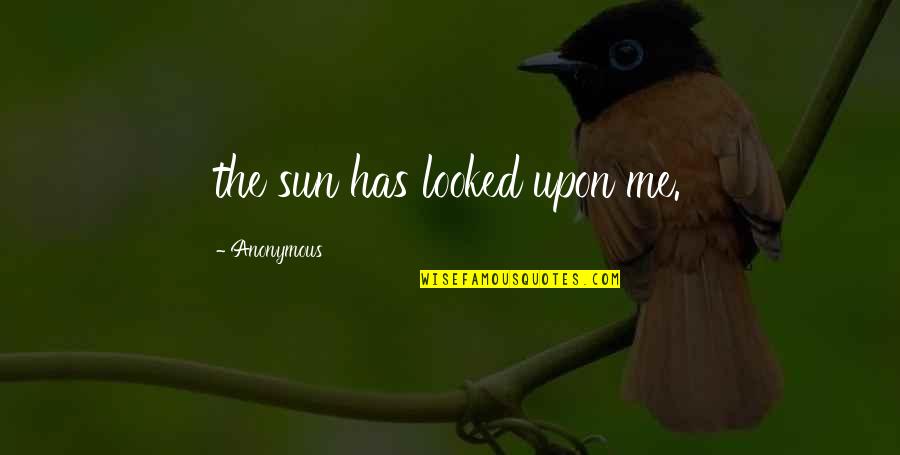Fevicol Sh Quotes By Anonymous: the sun has looked upon me.