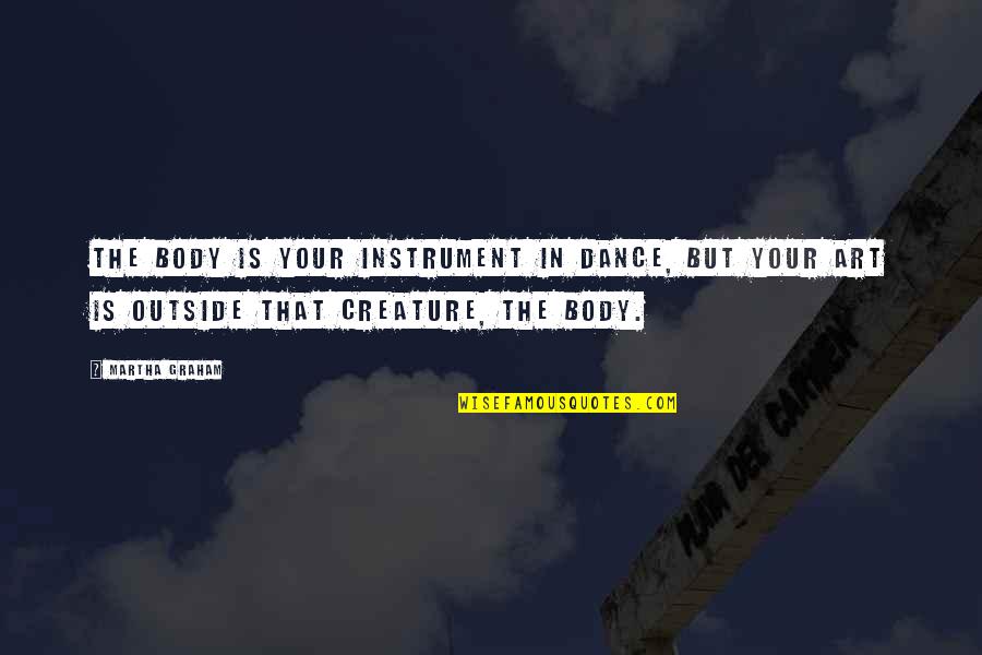 Feynman Life Quotes By Martha Graham: The body is your instrument in dance, but