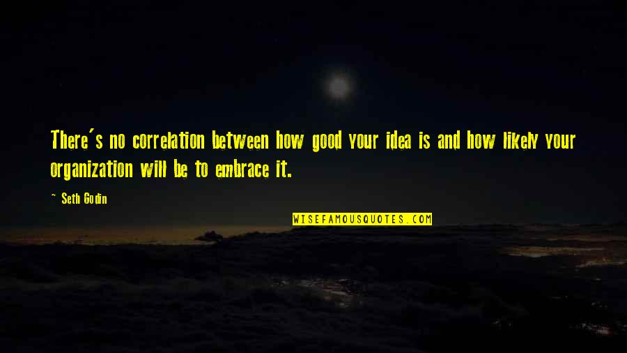 Ffejbuk Quotes By Seth Godin: There's no correlation between how good your idea
