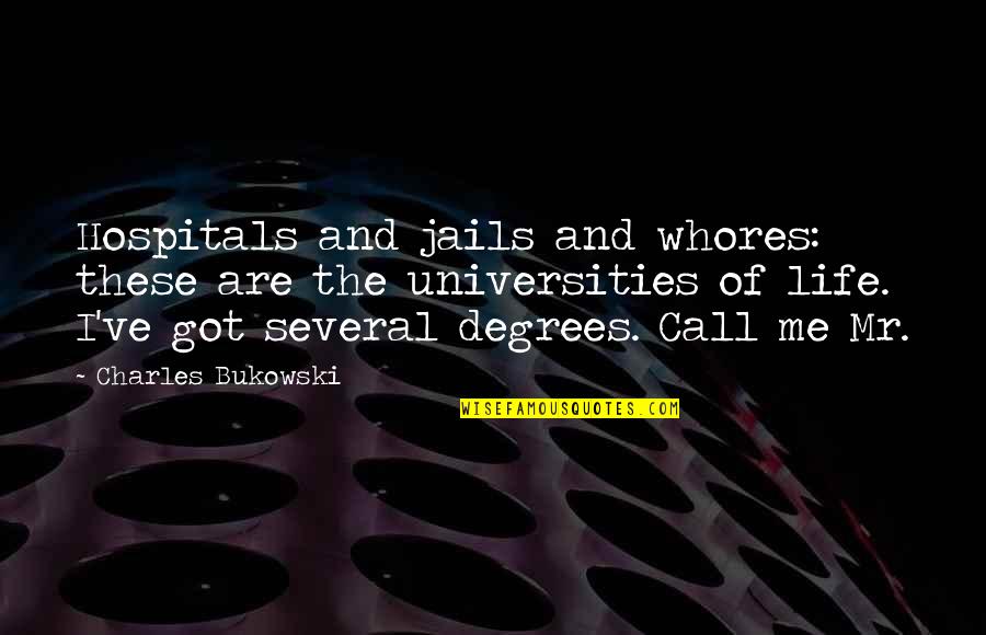 Fiat 500 Finance Quotes By Charles Bukowski: Hospitals and jails and whores: these are the