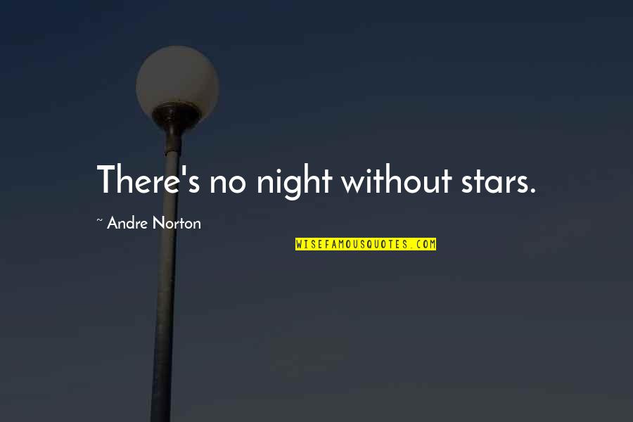 Ficco Tiano Quotes By Andre Norton: There's no night without stars.