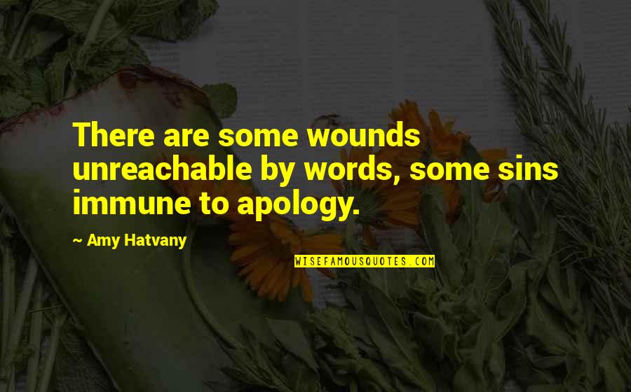 Fiction Book Quotes By Amy Hatvany: There are some wounds unreachable by words, some