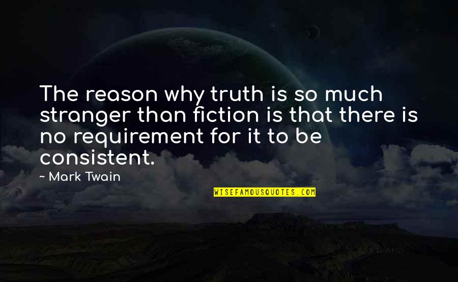 Fiction Is The Truth Quotes By Mark Twain: The reason why truth is so much stranger