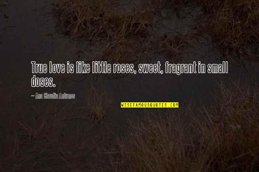 Fiction Is True Quotes By Ana Claudia Antunes: True love is like little roses, sweet, fragrant Fiction Is True Quotes By Ana Claudia Antunes: True love is like little roses, sweet, fragrant