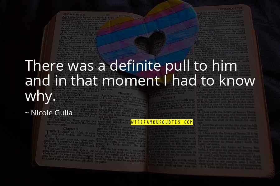 Fiction Love Quotes By Nicole Gulla: There was a definite pull to him and