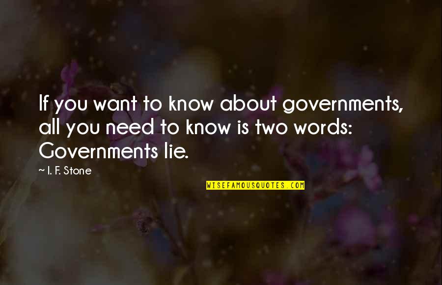 Fictiv San Francisco Quotes By I. F. Stone: If you want to know about governments, all