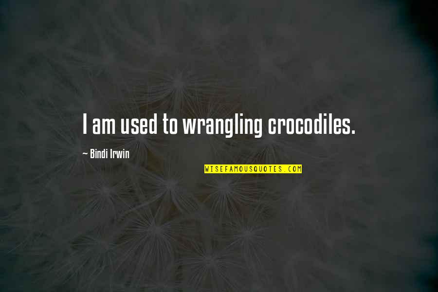 Fiddling While Rome Quotes By Bindi Irwin: I am used to wrangling crocodiles.