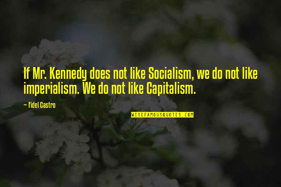 Fidel Quotes By Fidel Castro: If Mr. Kennedy does not like Socialism, we