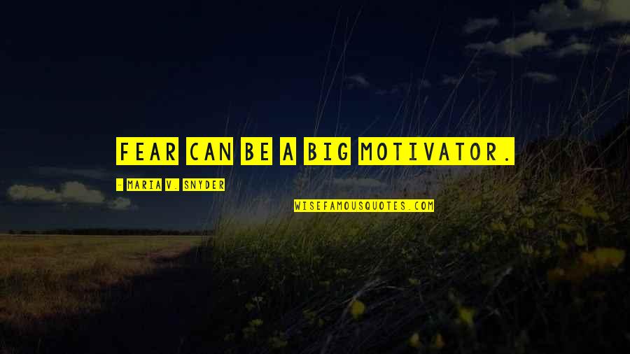 Fidelidade Seguros Quotes By Maria V. Snyder: Fear can be a big motivator.