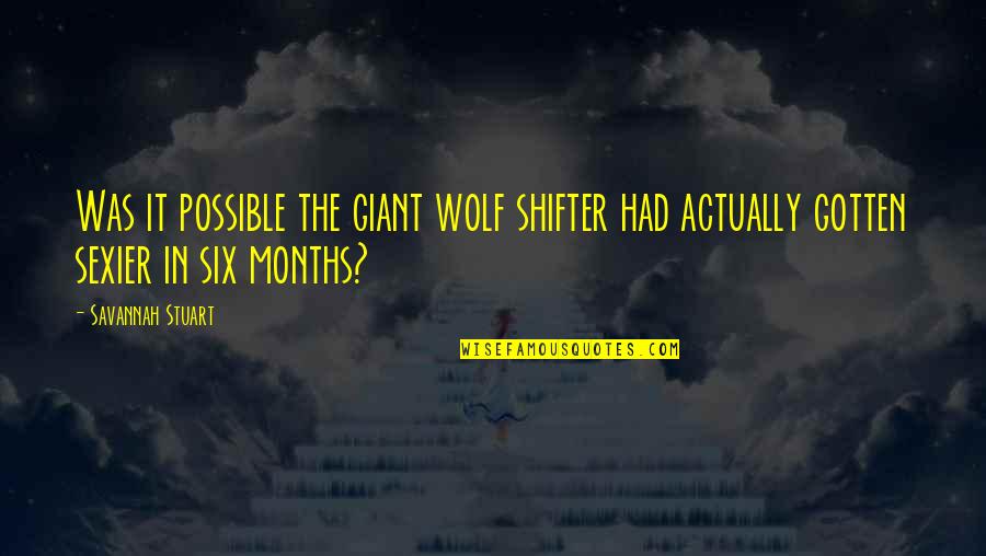 Fidelity In Marriage Quotes By Savannah Stuart: Was it possible the giant wolf shifter had