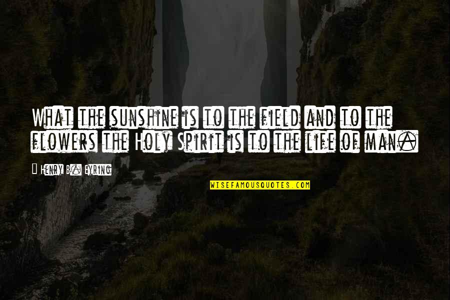 Field Flowers Quotes By Henry B. Eyring: What the sunshine is to the field and Field Flowers Quotes By Henry B. Eyring: What the sunshine is to the field and