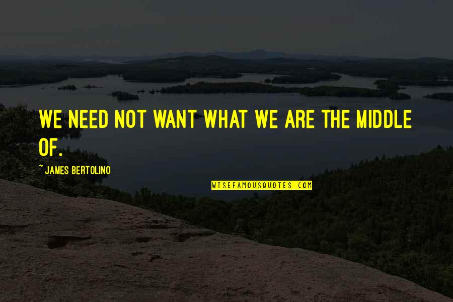 Fiery Eyes Quotes By James Bertolino: We need not want what we are the