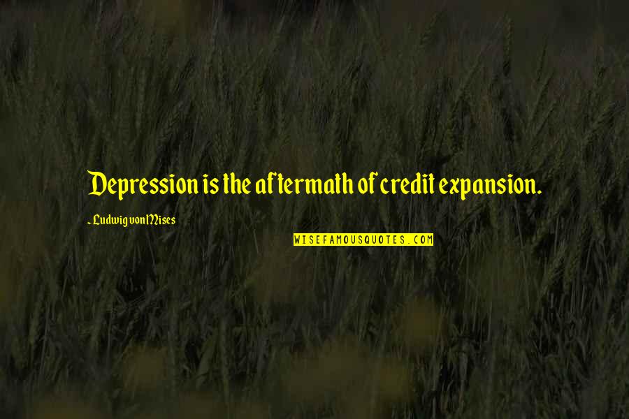 Fiery Hair Quotes By Ludwig Von Mises: Depression is the aftermath of credit expansion.