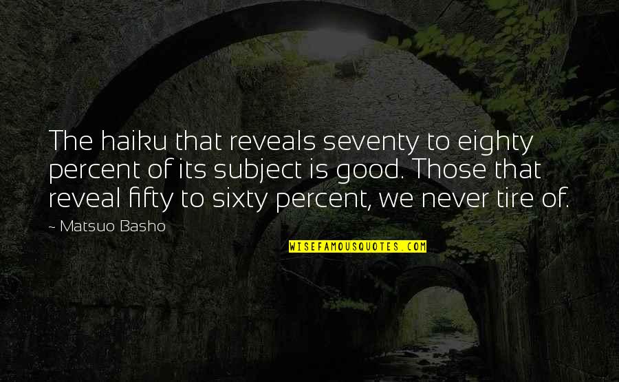 Fifty Fifty Quotes By Matsuo Basho: The haiku that reveals seventy to eighty percent