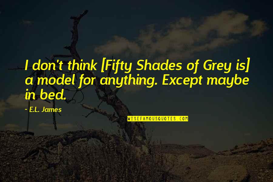 Fifty Shade Quotes By E.L. James: I don't think [Fifty Shades of Grey is]