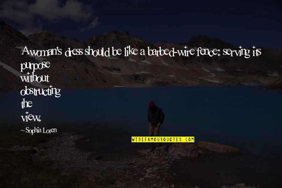 Figarola Island Quotes By Sophia Loren: A woman's dress should be like a barbed-wire Figarola Island Quotes By Sophia Loren: A woman's dress should be like a barbed-wire