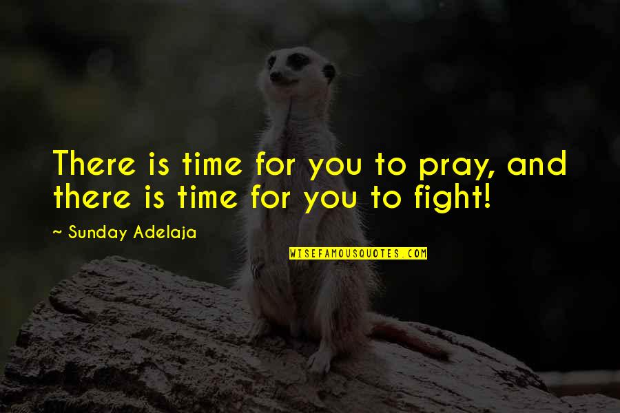 Fight For You Quotes By Sunday Adelaja: There is time for you to pray, and