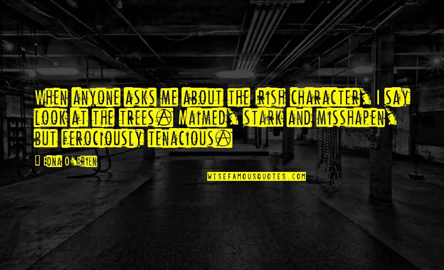 Fight For Your Passion Quotes By Edna O'Brien: When anyone asks me about the Irish character,