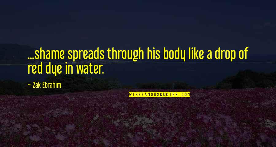 Fight From Jack Quotes By Zak Ebrahim: ...shame spreads through his body like a drop