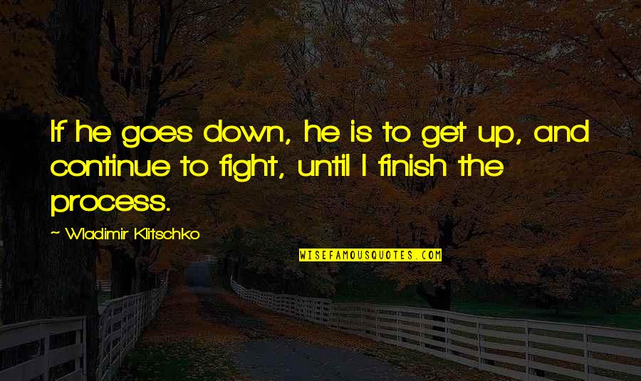 Fight Motivation Quotes By Wladimir Klitschko: If he goes down, he is to get