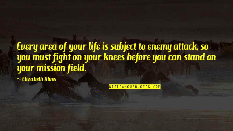 Fight Of Life Quotes By Elizabeth Alves: Every area of your life is subject to
