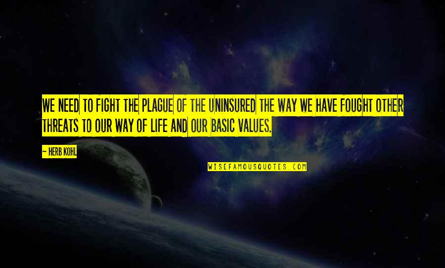 Fight Of Life Quotes By Herb Kohl: We need to fight the plague of the