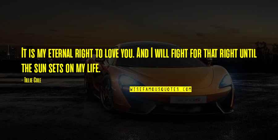Fight Then Love Quotes By Tillie Cole: It is my eternal right to love you.