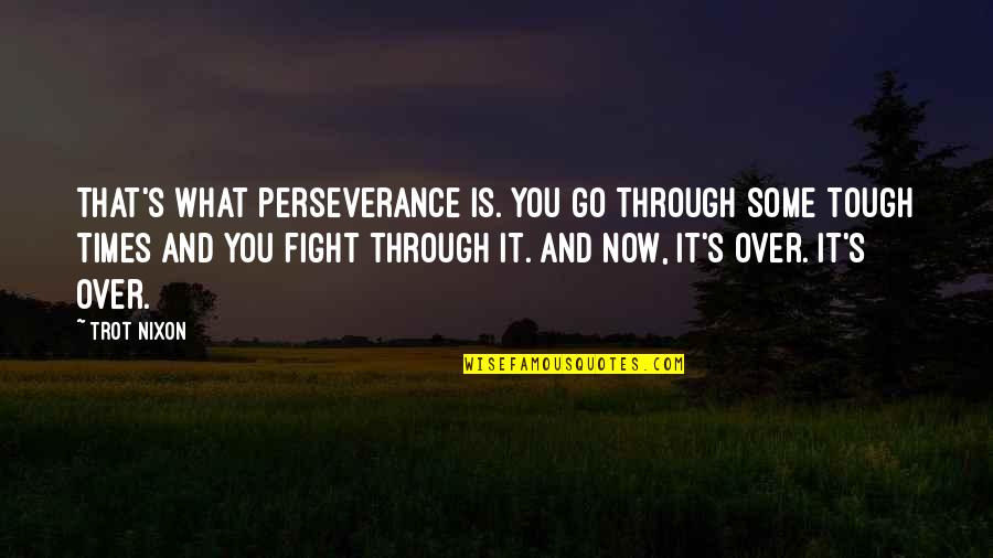 Fight Through Tough Times Quotes By Trot Nixon: That's what perseverance is. You go through some Fight Through Tough Times Quotes By Trot Nixon: That's what perseverance is. You go through some