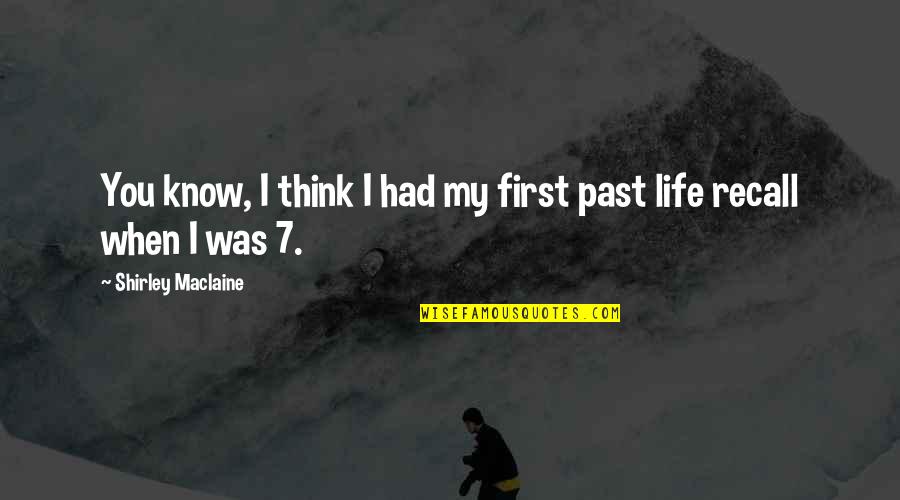 Fighting Fatigue Quotes By Shirley Maclaine: You know, I think I had my first Fighting Fatigue Quotes By Shirley Maclaine: You know, I think I had my first