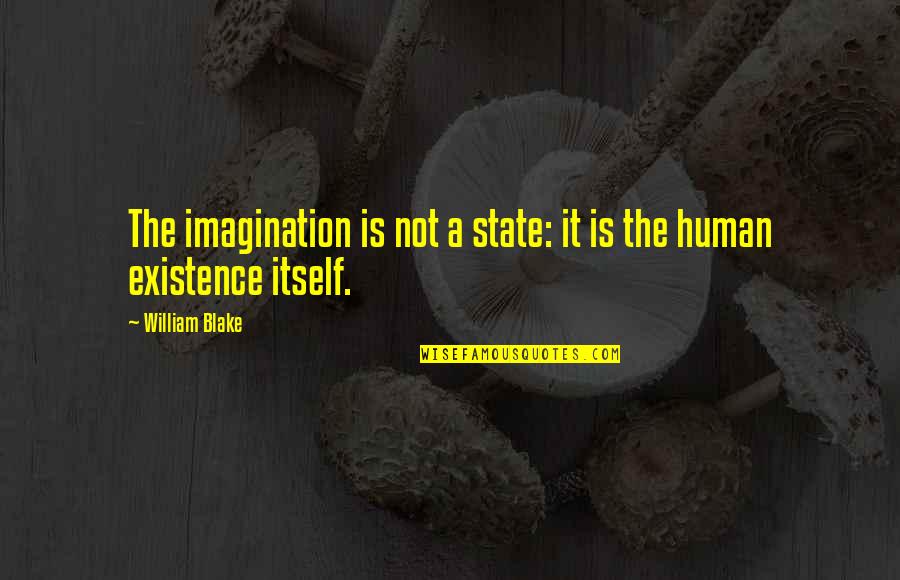 Fighting Fear Movie Quotes By William Blake: The imagination is not a state: it is