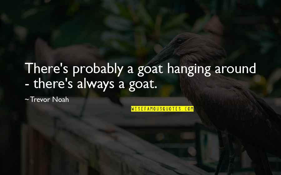 Fighting For Something You Love Quotes By Trevor Noah: There's probably a goat hanging around - there's
