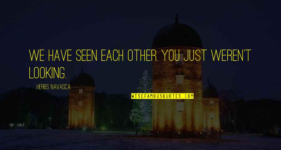 Fighting For Womens Rights Quotes By Herbs Navasca: We have seen each other. You just weren't Fighting For Womens Rights Quotes By Herbs Navasca: We have seen each other. You just weren't