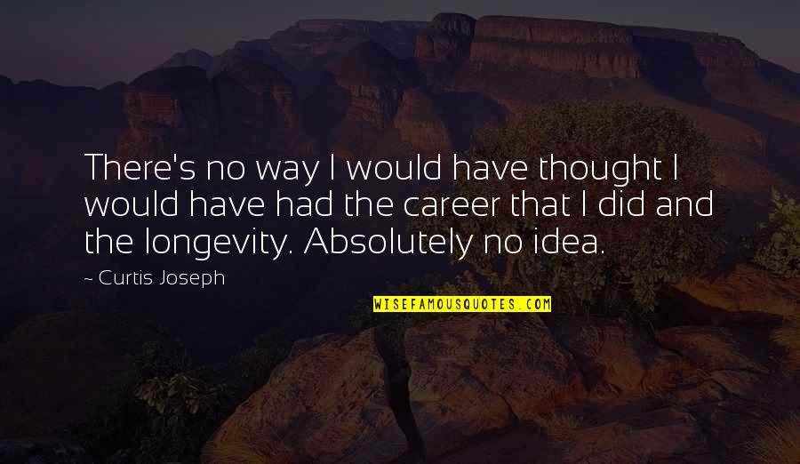 Fighting Multiple Sclerosis Quotes By Curtis Joseph: There's no way I would have thought I Fighting Multiple Sclerosis Quotes By Curtis Joseph: There's no way I would have thought I