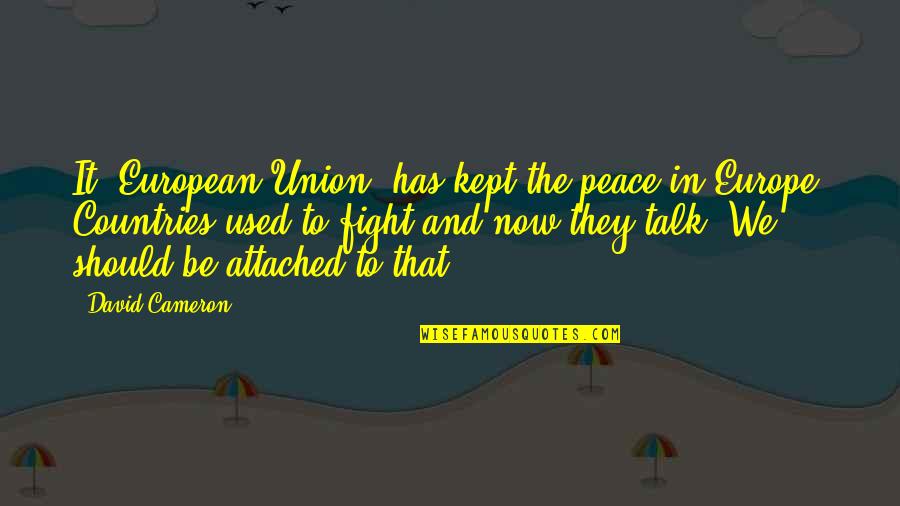 Fighting Talk Quotes By David Cameron: It [European Union] has kept the peace in