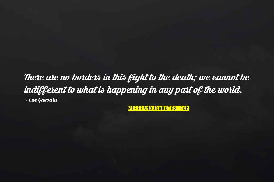 Fighting The World Quotes By Che Guevara: There are no borders in this fight to